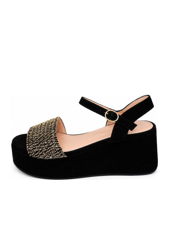 Women's Black Summer Platforms SI-6973-26PL-Black