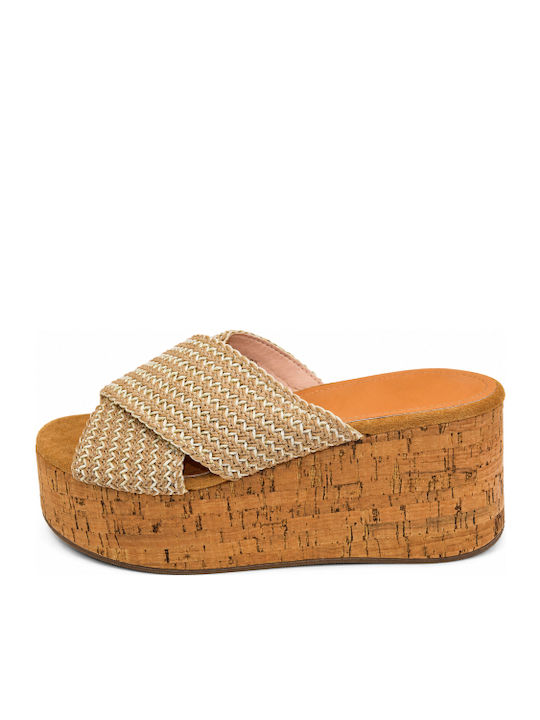Summer Women's Beige Platforms SI-6971-26FL-BEIGE