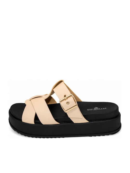Summer Women's Beige Platforms SI-1140-26FL-BEIGE