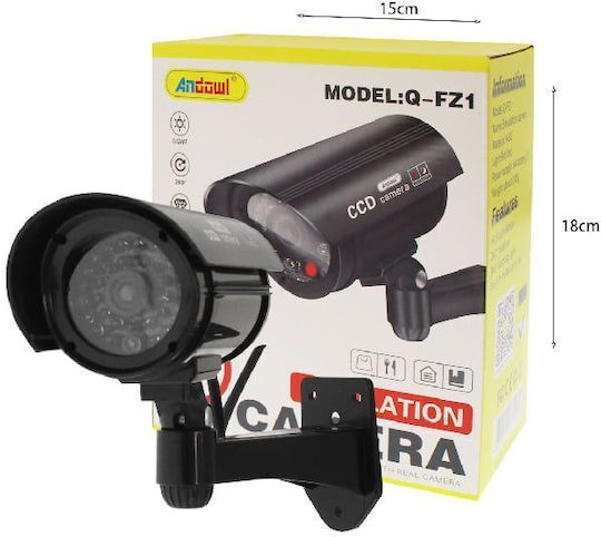 Andowl Dummy Surveillance Camera Bullet Q-fz1 Fake Surveillance Camera Black