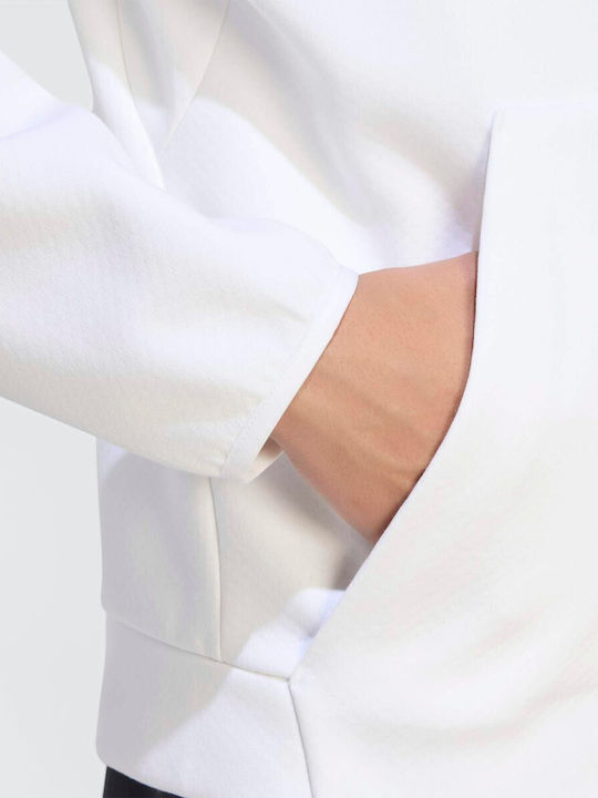 Full-zip Hooded Cardigan White