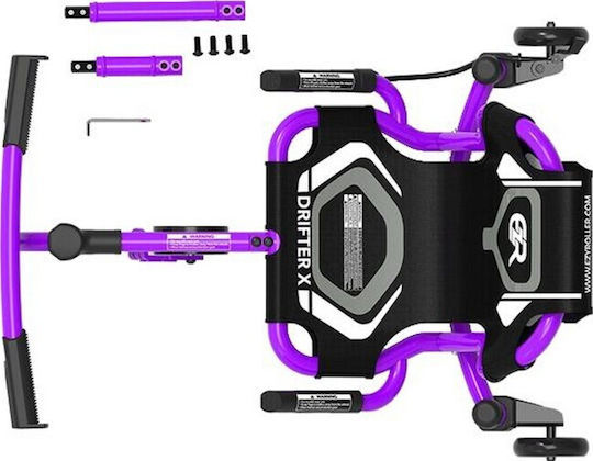 EzyRoller Kinderroller Drifter X 3-Rad mit Sitz für 4+ Jahre Lila