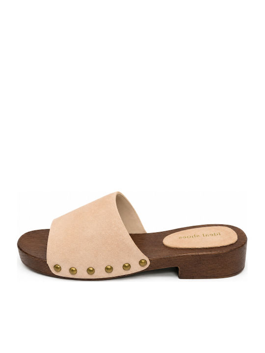 Flat Mules In Beige Colour SI-3273-26ML-Beige