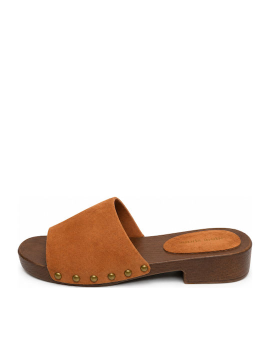 Flat Mules In Brown Colour SI-3273-26ML-KAMEL