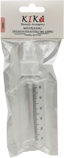 Transparent Travel Bottle with Spray Pump & Scale 60ml