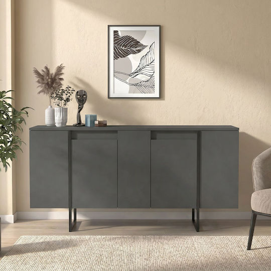 Orontes Sideboard from Wood & Metal Anthracite 160x35.2x80cm