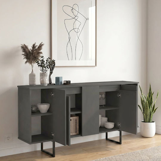 Orontes Sideboard from Wood & Metal Anthracite 160x35.2x80cm