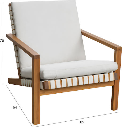 Πολυθρόνα Lounge Ανοιχτό Μπεζ 89x64x76εκ. Πολυθρόνα Lounge Ανοιχτό Μπεζ 89x64x76εκ.