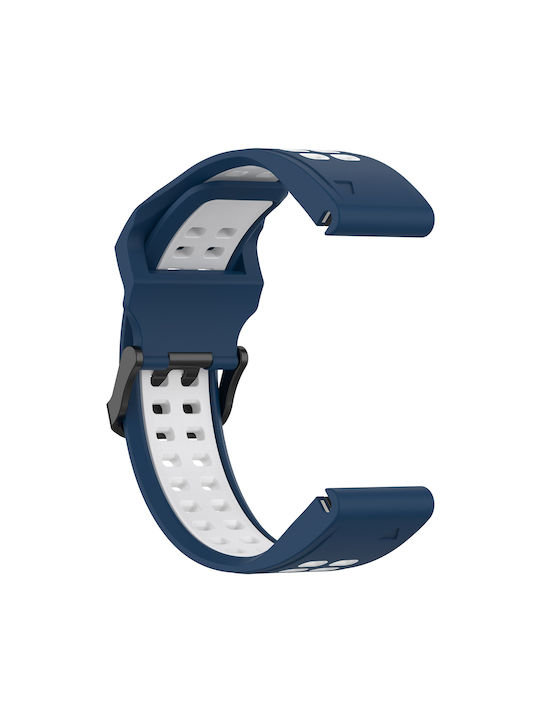 Garmin Instinct Crossover Two-Tone Reverse Buckle 22mm Watch Strap Silicone Blue + Turquoise Garmin Instinct Crossover Two-Tone Reverse Buckle 22mm Watch Strap Silicone Blue + Turquoise