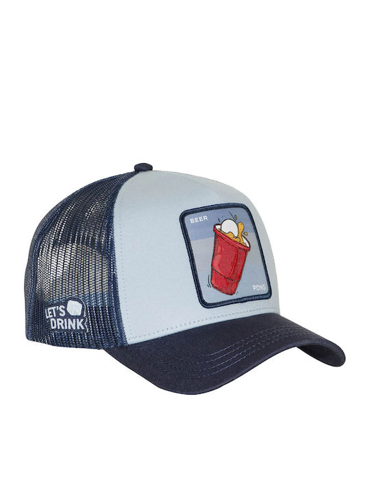 Capslab Beer Pong Premium Trucker Cap Blue