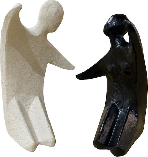 Set of Decorative Figures Made of Ceramic Material 21.5x14x11cm 2 Pieces