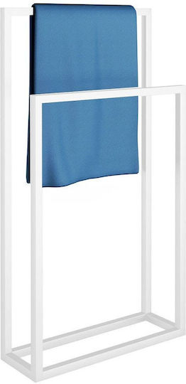 SteweHome Bathroom Freestanding Towel Rack Double 40x80cm White