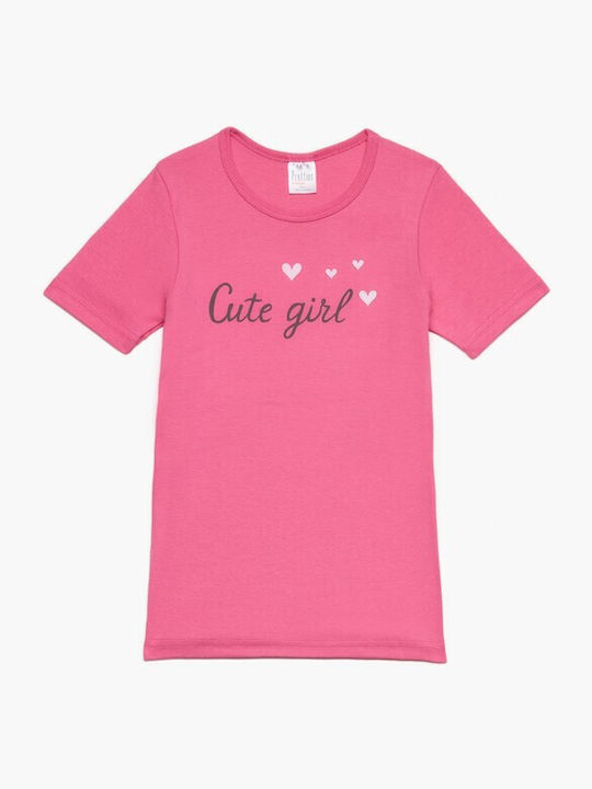 Pretty Baby Set Kids Undershirts 6 Pieces Short-sleeved Pink