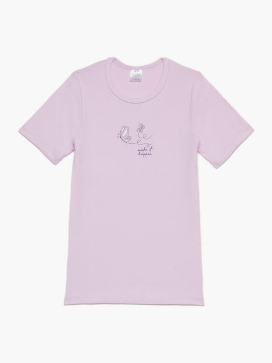 Pretty Baby Set Kids Undershirts 6 Pieces Short-sleeved Pink