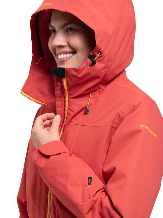 Icepeak Cathay 453229659-660 Jachetă Pentru Femei Pentru Schi și Snowboard Roșie