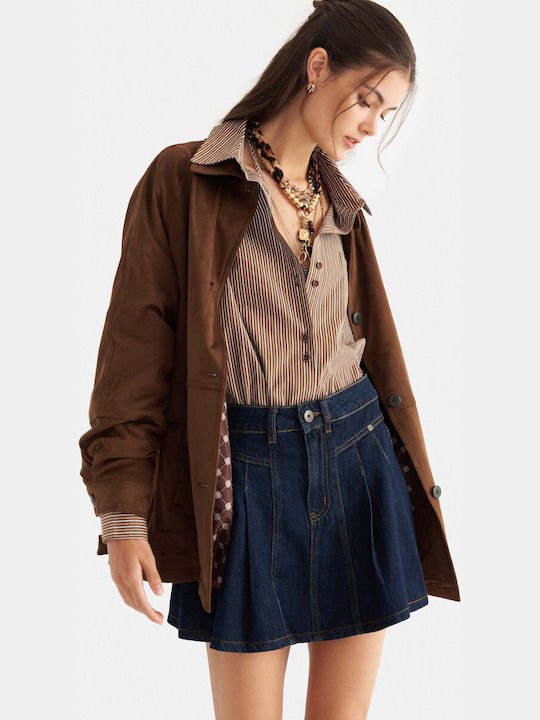 Denim Mini Rock Blau