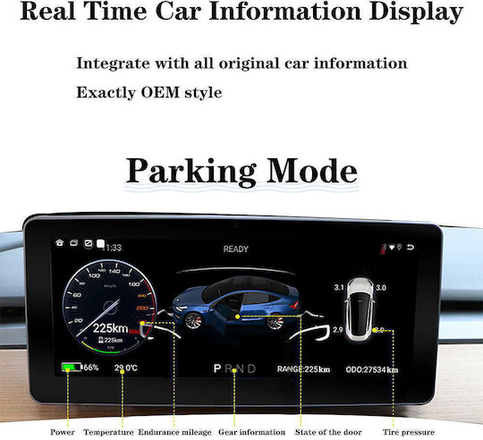 Digital Iq Dash T009_cpa 9inc Dashboard Instrument Panel Oem Tesla 3 & Y