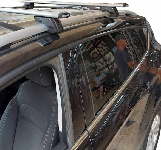 Menabo Car Roof Bars Roof Box Fender XL Aluminum with Locks Ford Kuga 2013>2019 2 Pieces Mb.fkuga.09