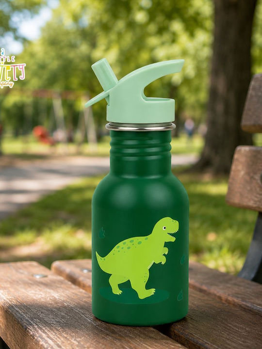 With Stainless Steel Water Bottle & Bento Lunchbox School Set Silver