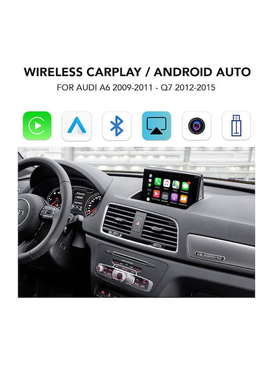 Digital IQ Ad 503q Cpa Безжичен CarPlay Android Auto Кутия 2 Камери За Audi A6 Модел 2009-2011 Q7 Модел 2010-2015 MMI 3G