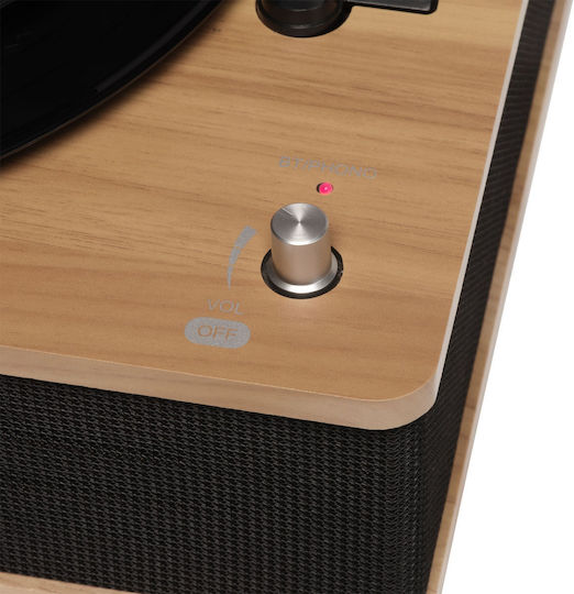 Denver VPB-262LW 111201300010 Turntable with Belt Drive and Built-in Speakers Brown