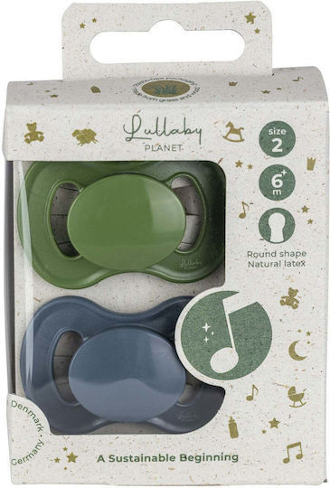 Lullaby Planet Suzete Cauciuc Albastre pentru 6+ luni 2 bucăți