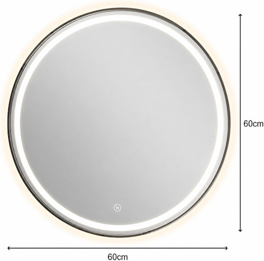 Mirror-2046 Καθρέπτης Ασημί & LED Φωτισμό Διαμέτρου 60cm Mirror-2046 Καθρέπτης Ασημί & LED Φωτισμό Διαμέτρου 60cm