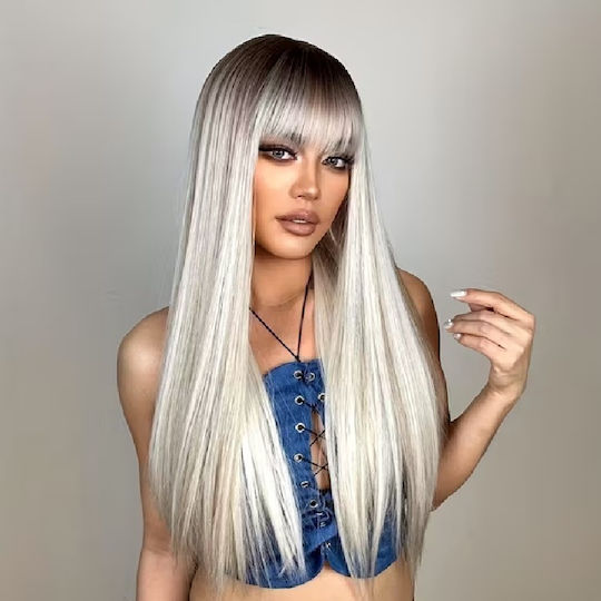 Animis Beauty Perucă cu Păr Sintetic în Culoare Blondă Deschisă 66cm