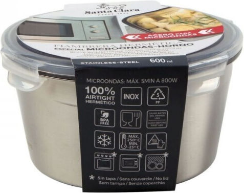 Λαμαρίνα Ανοξείδωτου Ατσαλιού Καπάκι Santa Clara 600 Ml