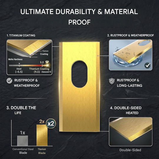 Lame De Înlocuire Hausprofi Dreame A1 A1 Pro A1 Ultra A2 M1 M2 Robot De Tuns Iarbă Set 15 Piese Titan Ultra-rezistent 1 Mm Oțel Inoxidabil Durată De Viață Extinsă Până La 60% 15 Șuruburi De Siguranță Cutie De Depozitare