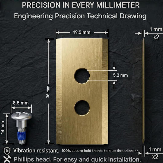 Set 16 Bucăți Lame De Înlocuire Hausprofi Mammotion Luba Yuka Pentru Roboți De Tuns Iarbă Ultra-Rezistente Din Titan Compatibile Cu Luba 1/2 Awd Luba Mini Yuka Mini Grosime 1 Mm Durată De Viață Extinsă Până La 60% 16 Șuruburi Cutie De Depozitare