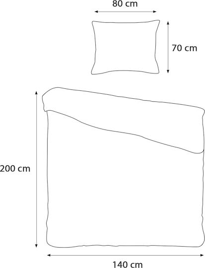 Darymex Cotton Duvet Cover Set 140x200cm Single With Pillowcase Light Grey With Leaves