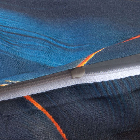 Darymex Σετ Παπλωματοθήκη Βαμβακοσατέν 220x200cm Υπέρδιπλη με 2 Μαξιλαροθήκες Μπλε
