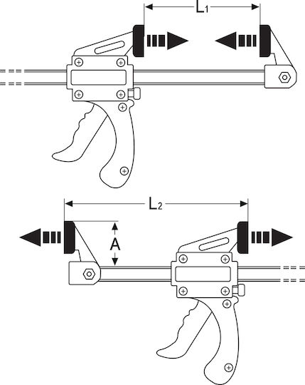 Automatischer Klemmen 300x63 Mm 4 Stück