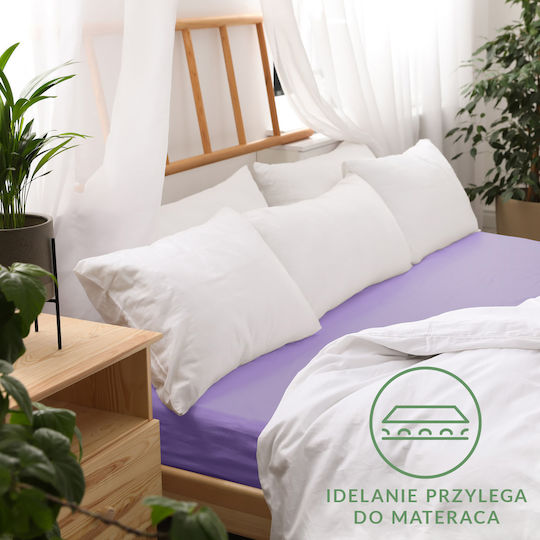 Darymex Darymex Bettlaken Doppel mit Gummibettlaken 140x200cm Helllila