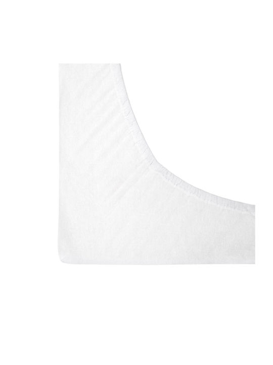 Darymex Cearceaf De Pat King Size Din Flanel Cu Hugger Din Cauciuc 180x200cm Alb