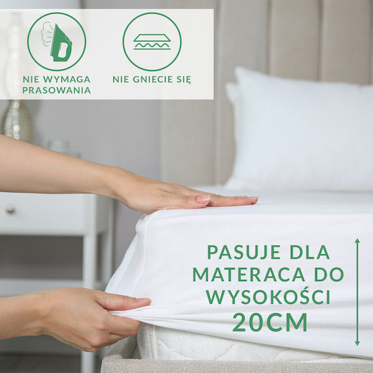 Darymex Σεντόνι King Size με Λάστιχο 200x220εκ. Ανοιχτό Μωβ Λιλά