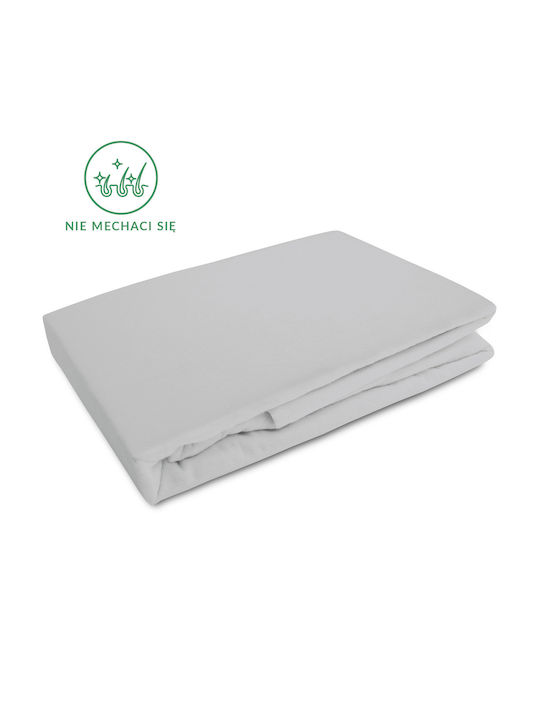 Darymex Σεντόνι King Size Φανελένιο με Λάστιχο 200x220εκ. Σταχτί