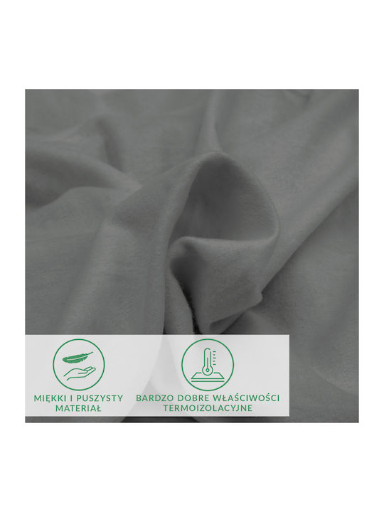 Darymex Cearceaf De Pat Single Cu Hugger Din Cauciuc 90x200cm Gri