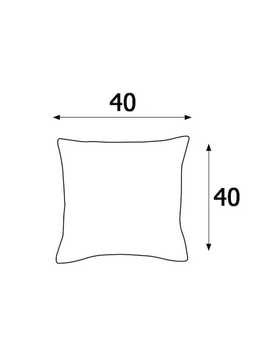 Darymex Decorative Pillow Case 100% Cotton Cream 40x40cm
