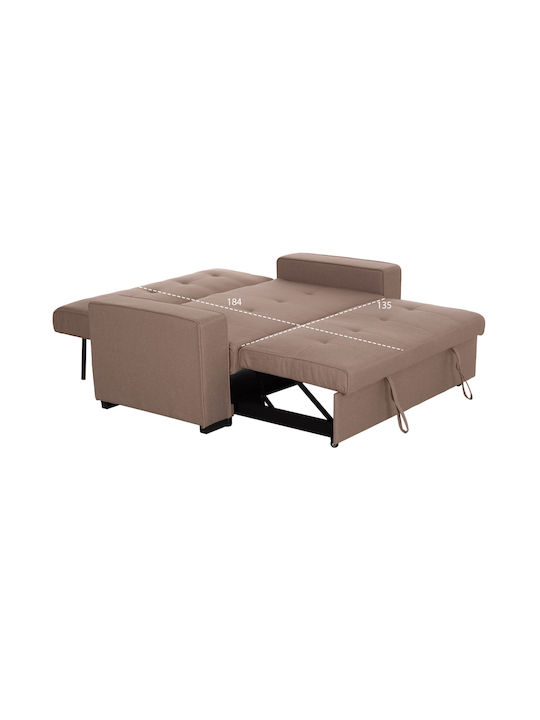 Kanna Two Seater Sofa Bed Beige 175x92x87cm
