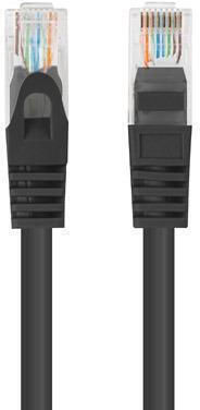 Lanberg U/UTP Cat.6 (Gigabit) Network Cable Ethernet 1m Black 10 Pieces