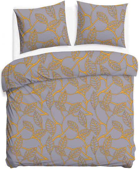 Darymex Set Huse Pentru Pilote 100% Bumbac 220x200cm Superdublu Cu 2 Fețe De Pernă Gri