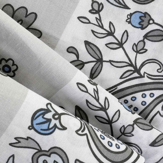Darymex Set Huse Pentru Pilote 100% Bumbac 220x200cm Superdublu Cu 2 Fețe De Pernă Albe Și Gri