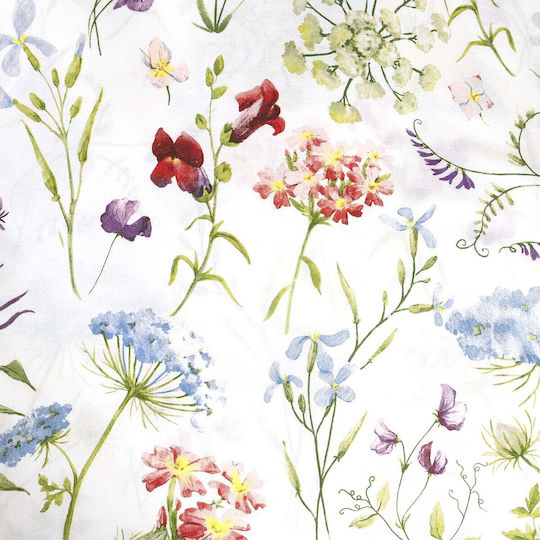 Darymex Darymex Bettbezüge Baumwolle 160x200cm Einzelbett mit Kissenbezug Bunte Frühlingsblumen