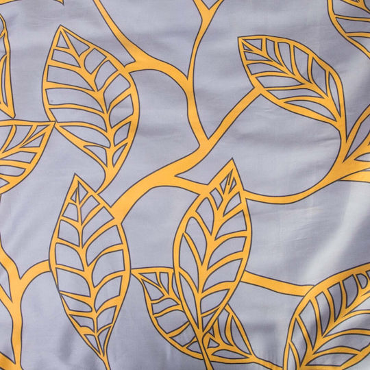 Darymex Σετ Παπλωματοθήκη Βαμβακερή 140x200cm Μονή με Μαξιλαροθήκη Γκρι