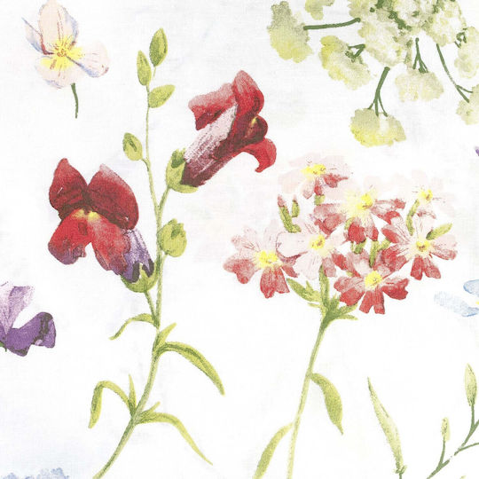 Darymex Darymex Baumwollbettbezug Set 180x200cm Halbdoppel mit Kissenbezug Bunte Frühlingsblumen