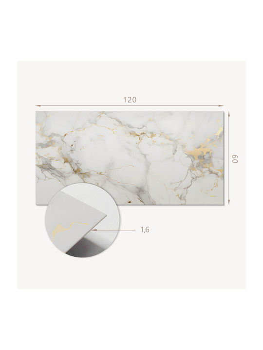 Autocolant De Podea Din Vinil Imprimat 120x60 Cm Elegant Model Marmură