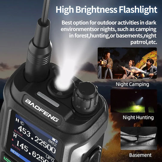 Baofeng UV-21 Pro Безжичен Пoмпoдeктър UHF/VHF 8W В Оранжев Цвят