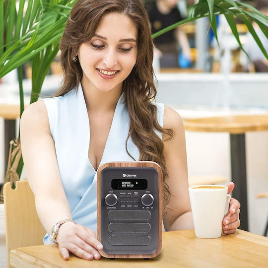 Denver Tragbares Radio-CD-Spieler mit Radio / Bluetooth Graufarbig